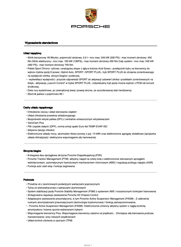Porsche Panamera cena 499000 przebieg: 45000, rok produkcji 2020 z Warszawa małe 254